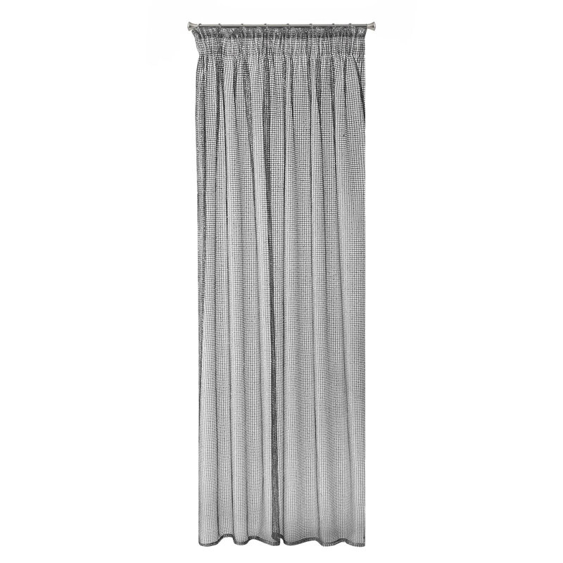 Ferncliff Sheer Curtain Single Panel, Grey/Silver