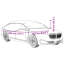 Vidaxl demi-housse de voiture avec crochets argent-113052503