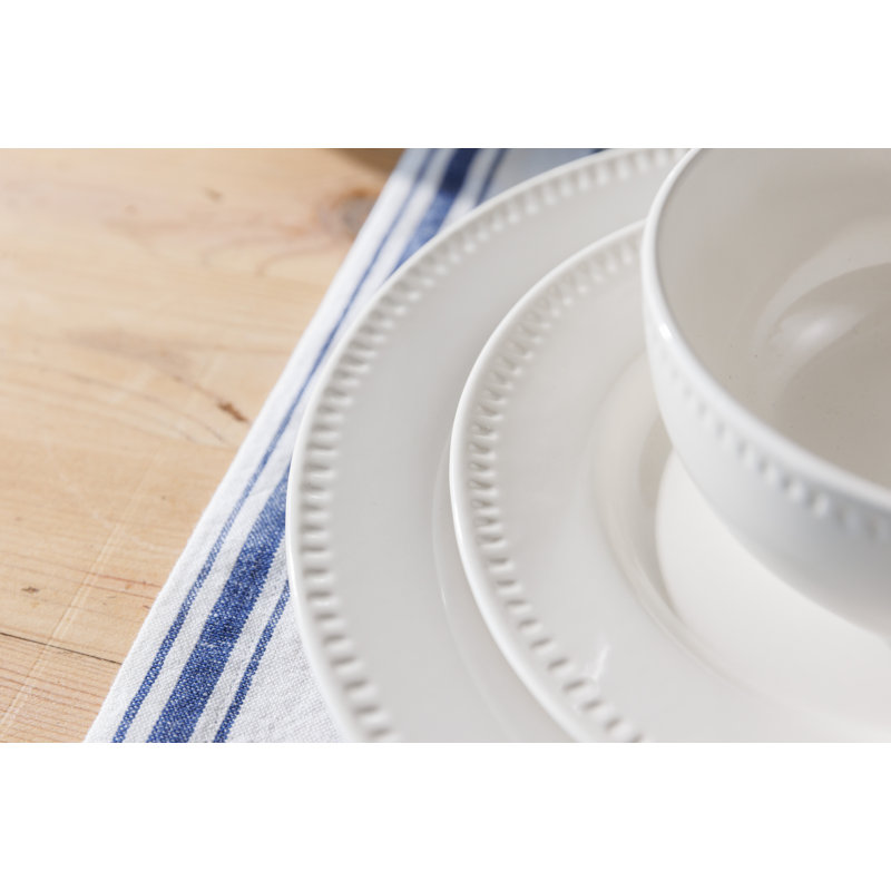 Mikasa Cranborne Stoneware Side Plates, 21cm, Cream