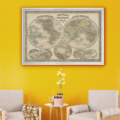 «The World in Hemispheres», reproduction d'art sur toile