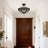 Tiffany Style Ceiling Light Fixtures 16” Wide Stained Glass Ceiling Lamp 2-Light Antique Victorian Style-411296250