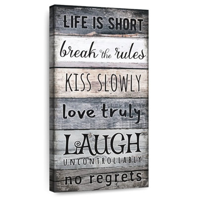 Life Is Short, typographie