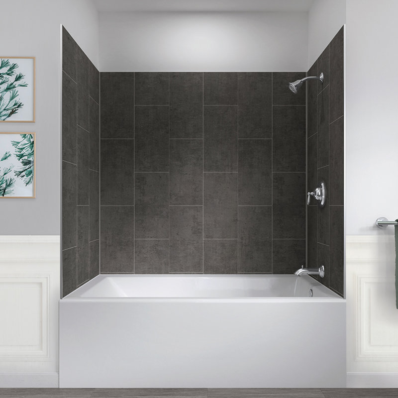 Slate 60'' x 32'' x 78'' Composite Shower Wall Kit