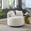 Fauteuil d'appoint doux avec roulettes, velours côtelé large pour le confort de la maison