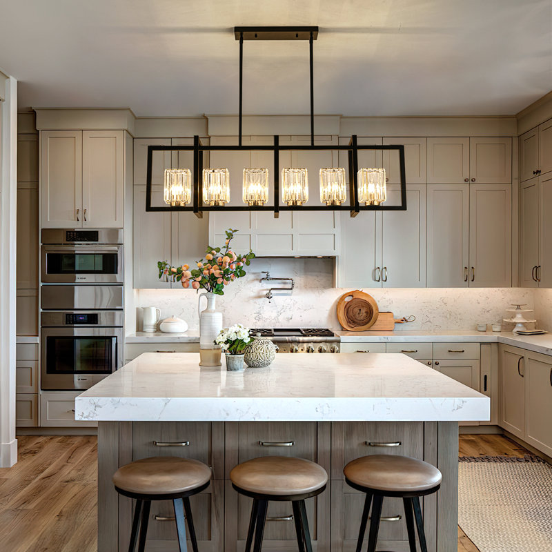 6 - Light Black/Gold Kitchen Island Pendant