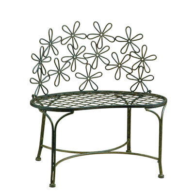 Banc de jardin en métal Daisy (coussin vendu séparément)