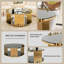 Table basse circulaire en acier inoxydable