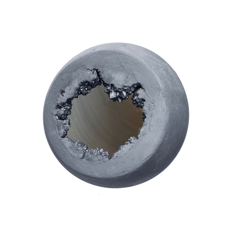 Geode 1 - Light Pendant, Matte Gray, Brass