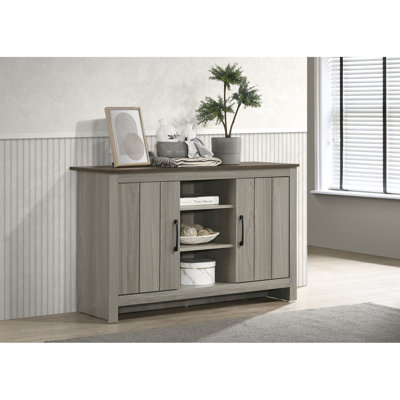 Console 47 po avec tablettes et portes d'armoire pour le vestibule