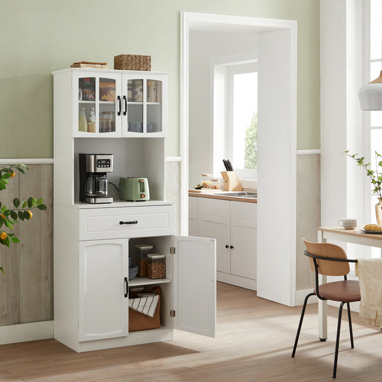 64 Kitchen Pantry Cabinets, White Kitchen Pantry Storage Cabinet