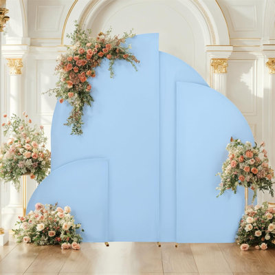 Half Moon Arch Cover Backdrop Wedding Arch Backdrop Stand Cover Fitting Backdrop Arch Cover for Birthday Party Engagement Baby Shower Wedding Decoration