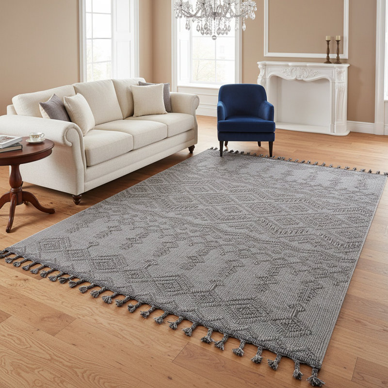 Guros Collection White Traditional Indoor Outdoor Runner Adrienna, Rectangle 4' x 6'2"
