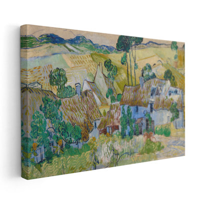 Fermes près d'Auvers, 1890 - reproduction d'art sur toile