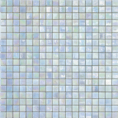 Petunia 1 5/8" x 5/8" Iridescent Glass Mosaic