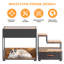 Perchoir pour animal de compagnie, lit superposé pour perchoir pour chien, lit surélevé pour lit pour chien, plateforme à plusieurs niveaux avec éponge, coussin antidérapant et rangement, rétro