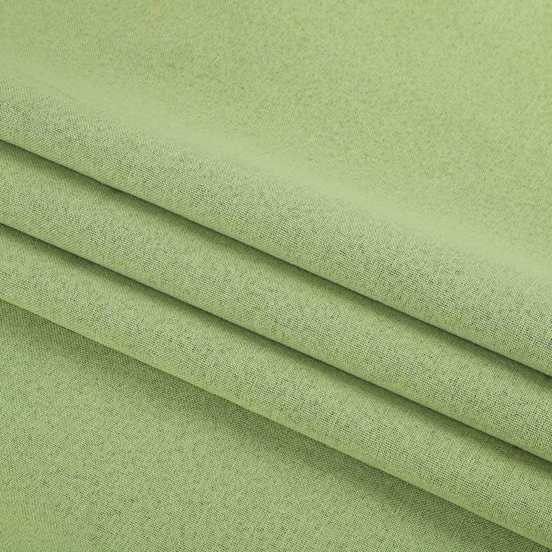 Thicken Blackout Curtains Faux Linen Pattern Window Drapes Thermal Isolate Functional Heading Curtains, Sage Green