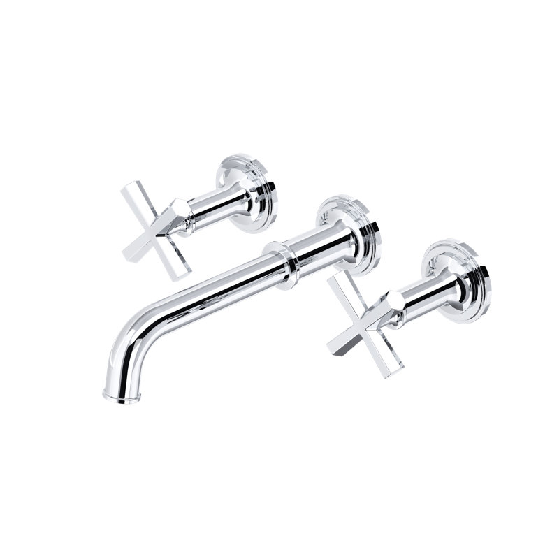 San Giovanni Wall Mount Lavatory Faucet Trim, Polished Chrome