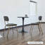 Chaise d'appoint noire et noire à dossier solide (ensemble de 2)-1982524820