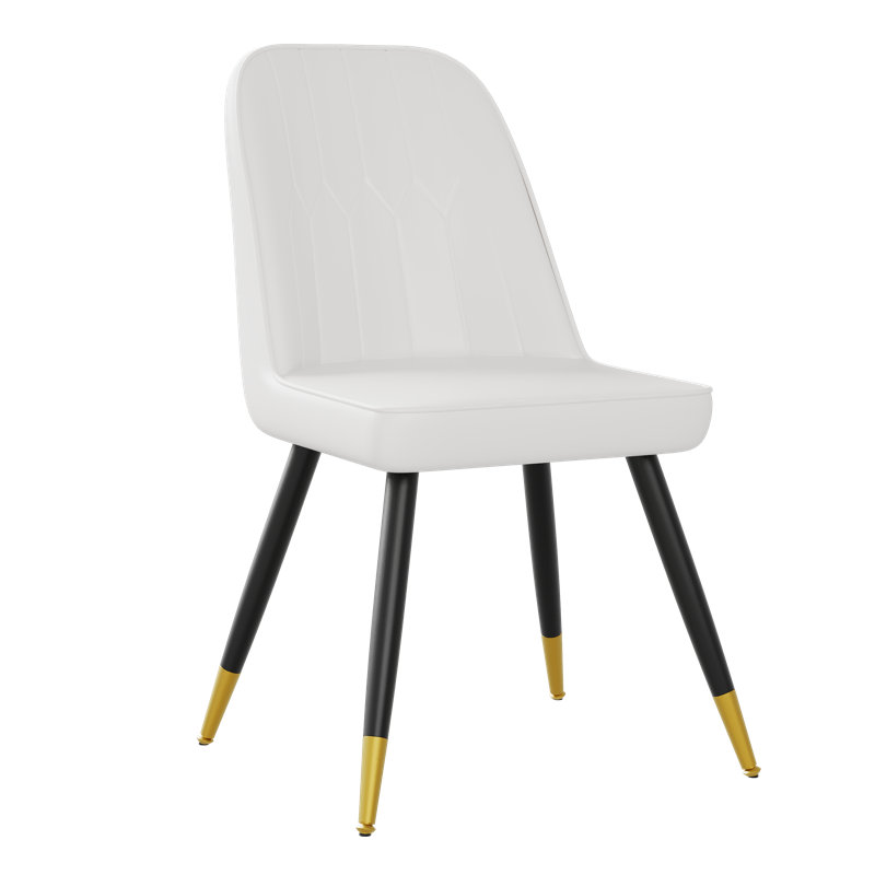 Chaises d'appoint rembourrées en acier Saunderstown, Blanc