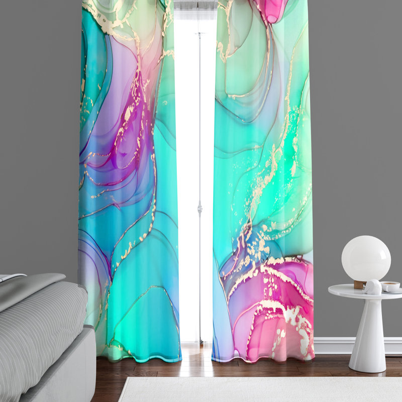 Paire de rideaux semi-transparents Elbia, L 40 po x L 52 po