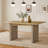 63'' Rectangular Dining Table for 6, Oak Wood MDF Kitchen Table with Fluted Base