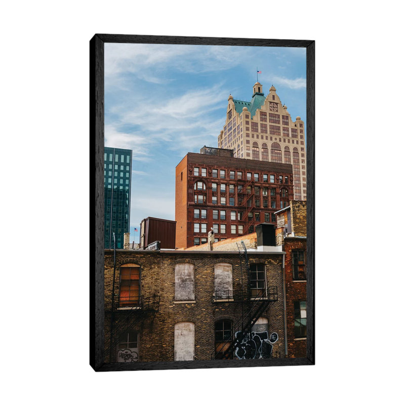 Milwaukee Perch 1 Piece Wall Art on Canvas, 66.04cm H x 45.72cm W x 3.81cm D, Black Framed