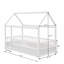 Floor Wooden Bed with House Roof Frame