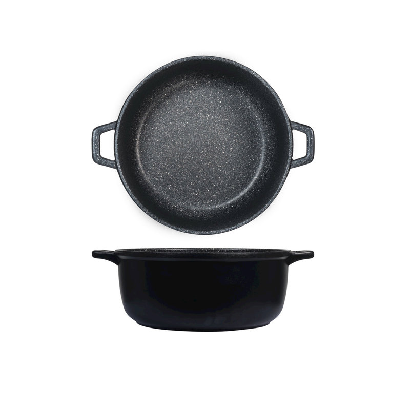 H&H Non-Stick Aluminium Round Casserole Dish, 28cm