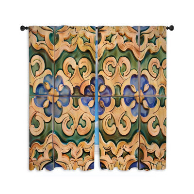 Paire de rideaux transparents en polyester Heru