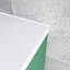 Meuble-lavabo mural simple 36 po vert avec lavabo intégré en céramique 36 po