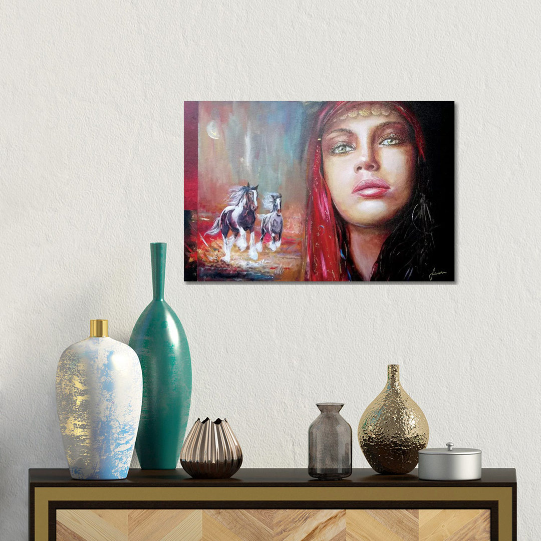 Gypsy Beauty von Sinisa Saratlic - Galerie-verpackte Leinwand Giclée auf Leinwand