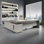 Bureau d'ordinateur de luxe de style moderne avec casiers
