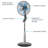 Rowenta Turbo Silence Extreme Stand Fan With 5 Speeds, Oscillating Feature, Adjustable Height And Remote