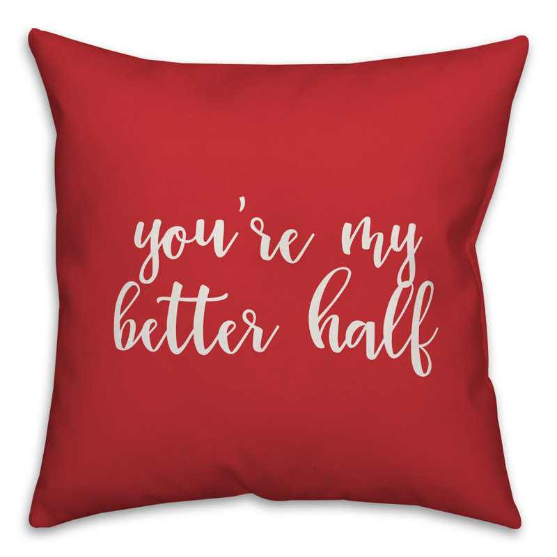 Throw Pillow, Red/White, Pillow Cover