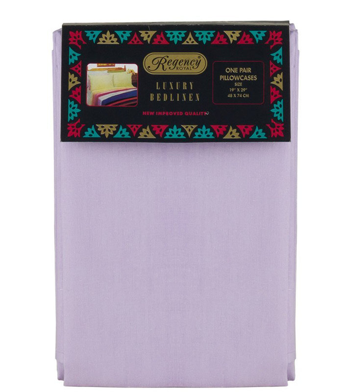 Stitt Cotton Blend/Polyester Pillow Case, Lilac