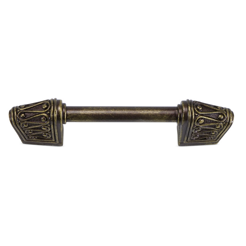 Rivoli  c.c. pull; Soft, 3", Antique Brass