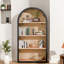 Bibliothèque arquée avec tablettes de rangement
