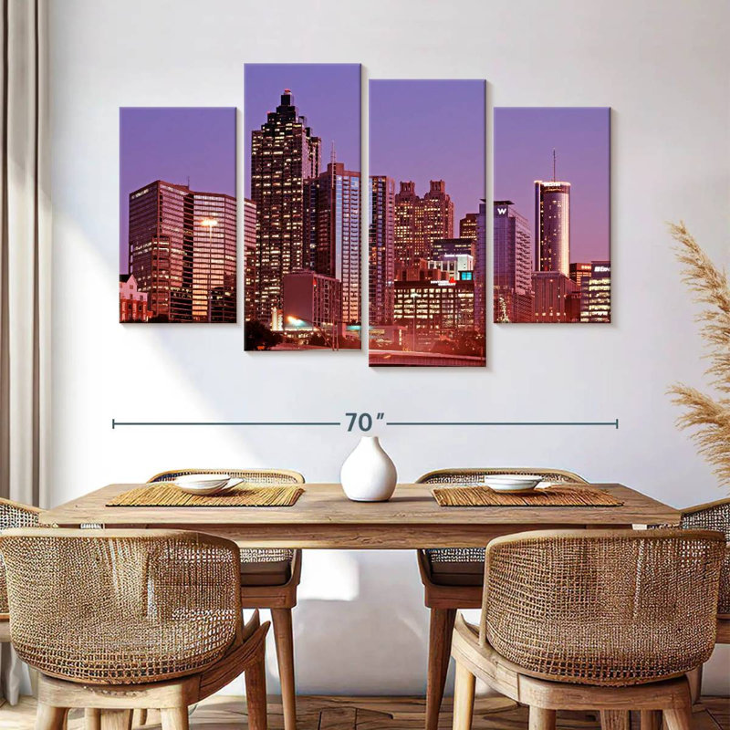 Crépuscule mauve Sireci d'Atlanta, H 42 po x l 68 po