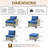 7 - Person Patio Furniture Set with Chairs, Outdoor Wicker Rattan Sectional Seating Group with Cushions, All Weather Sofa Conversation Set with Ottomans for Garden Backyard-2130052685