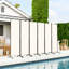 Paravent 6 panneaux pliable, paravent UV30 +, beige