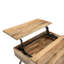 Hunter - Table basse carrée à plateau relevable - Naturel