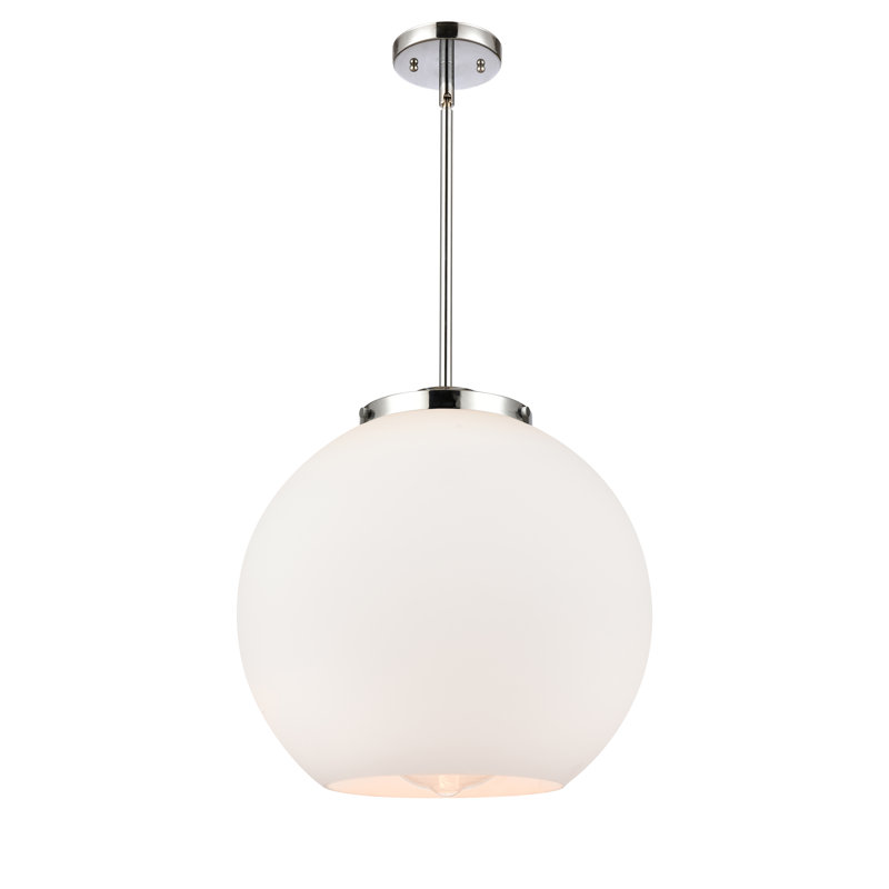 Luminaire suspendu simple à 1 lumière Ralph, Chrome poli