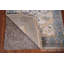 Tapis de couloir oriental ivoire et bleu fait à la main Oushak 3 x 8