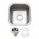 Houzer 17 in Stainless Square Undermount 8 in Deep Bar Sink with Strainer, Grid - MS-1708-C