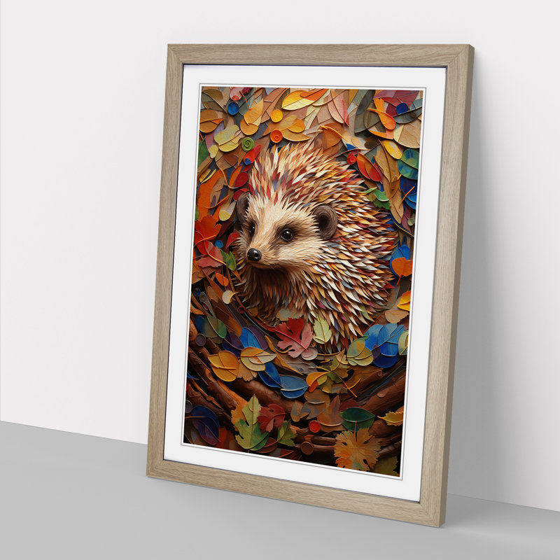 Hedgehog Orphism Art - Framed Print