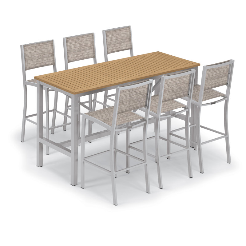 Travira Outdoor Bar Stool, Bellows