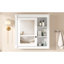 Armoire à pharmacie de salle de bain avec miroir, armoire à miroir murale avec organisateur de rangement, armoire de rangement blanche pour salle de bain