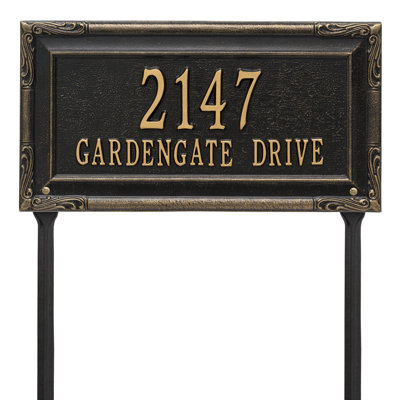 Gardengate Personalized Grande 2-Line Lawn Address Sign