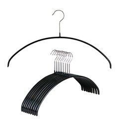 OSTO 50-Pack Black Standard Plastic Clothes Hangers with Pants Bar and  Hooks for Straps; Space Saving, Flexible, Hangs Up to 5.5 lbs