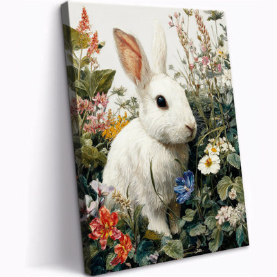 GUTTATY lapin de Pâques, peinture murale, toile de lapin rétro, décoration murale, photo, printemps, atmosphère, impressions, salon, couloir, chambre à coucher, 12 x 16 pouces